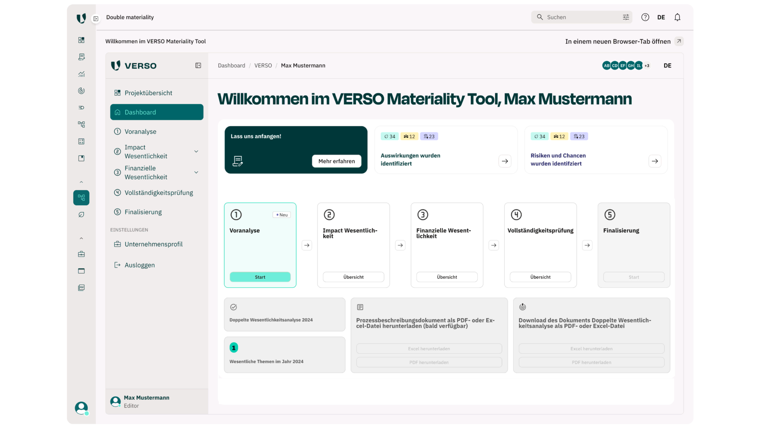 Einblick in das KI-gestützte Modul zur Wesentlichkeitsanalyse von VERSO