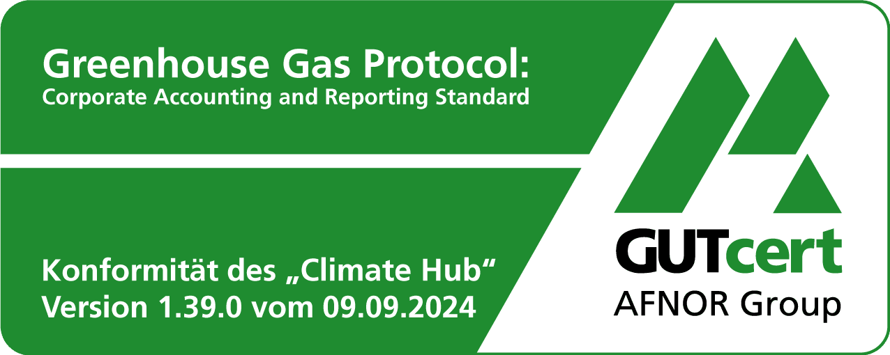 Auszeichnung: Der VERSO Climate Hub arbeitet nach dem GHG Protocol und ist zertifiziert nach ISO 14064-1