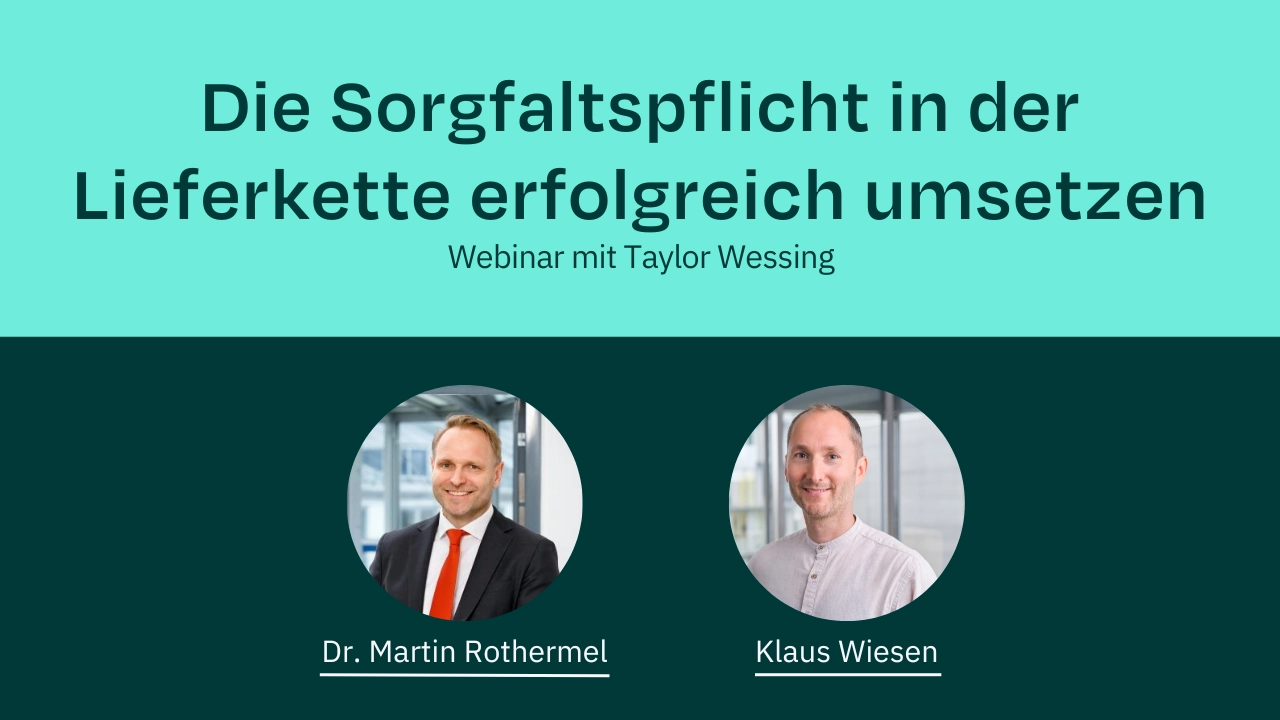 Webinar Lieferketten-Sorgfaltspflichten