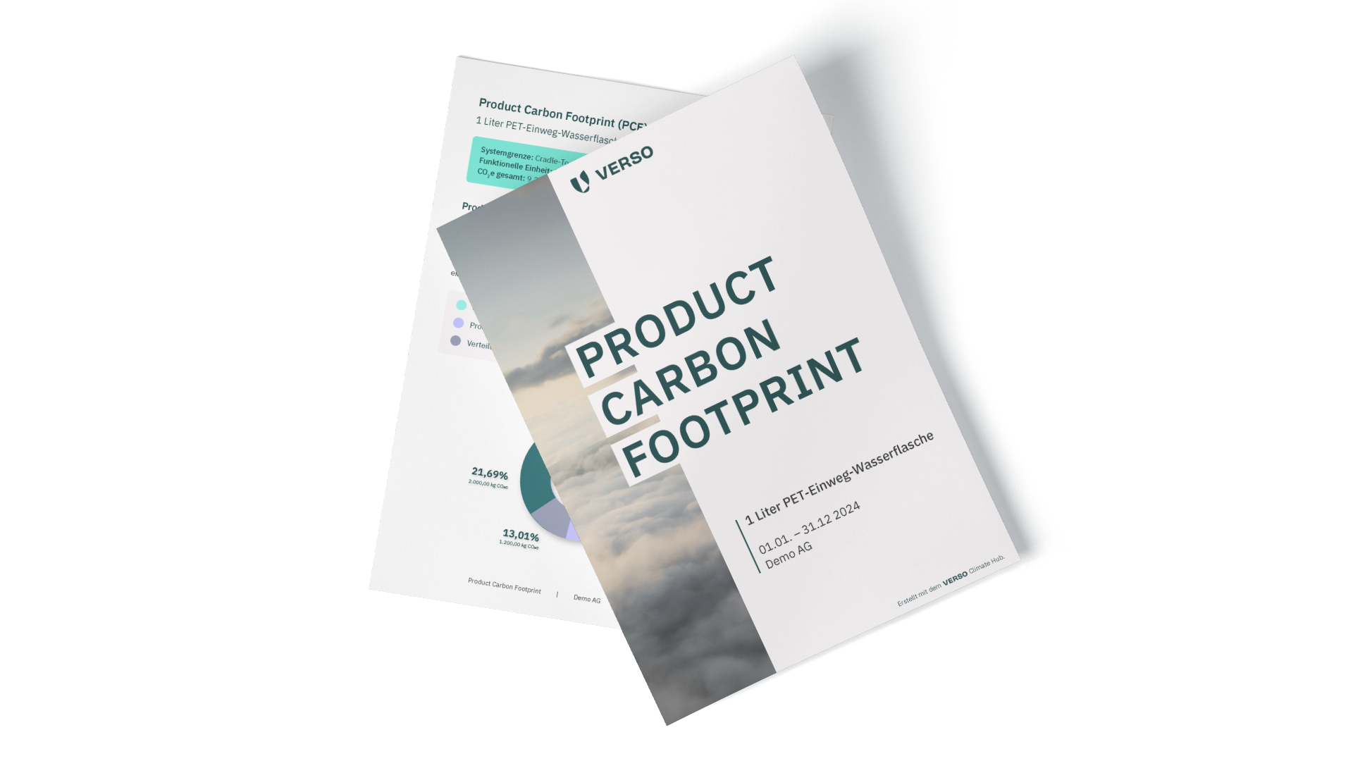 Der finale PCF-Bericht steht als übersichtliches PDF zum Export zur Verfügung.